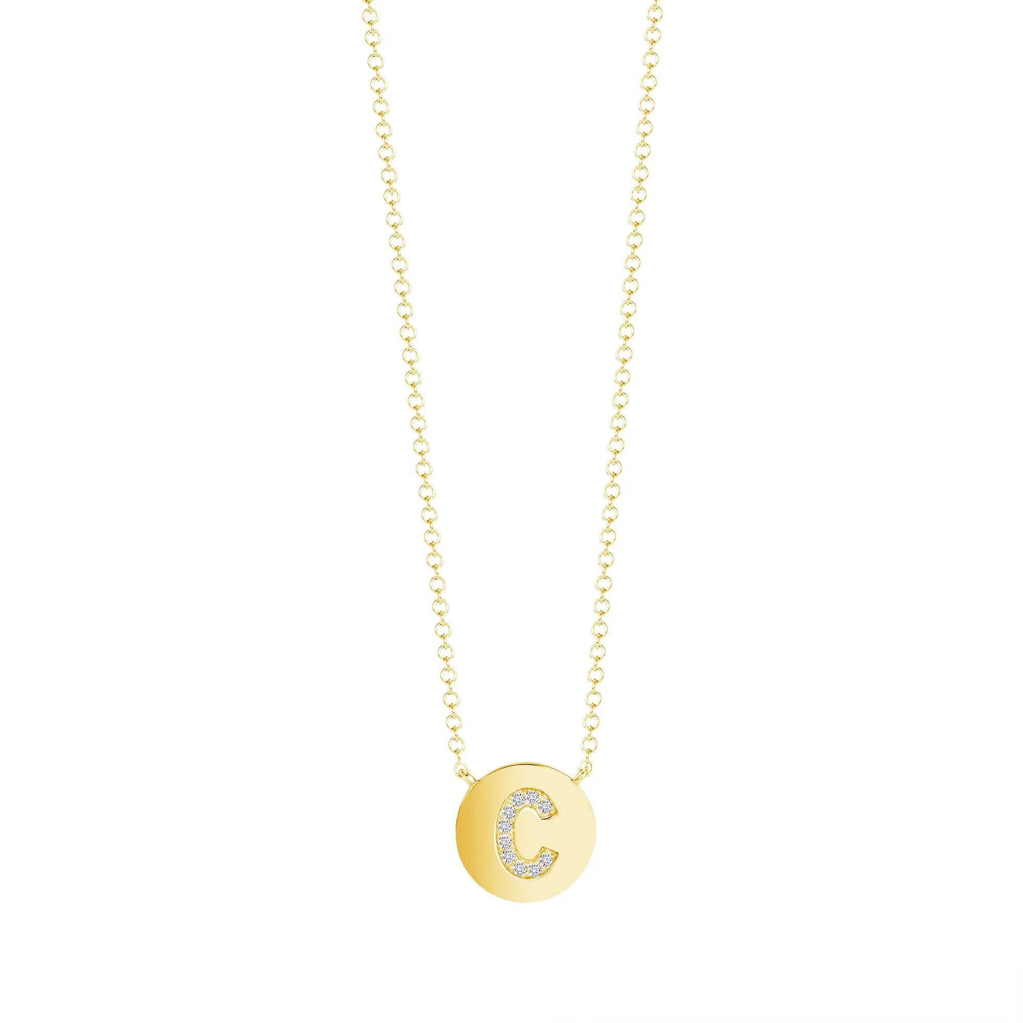 14k Gold Custom Diamond Letter Necklace