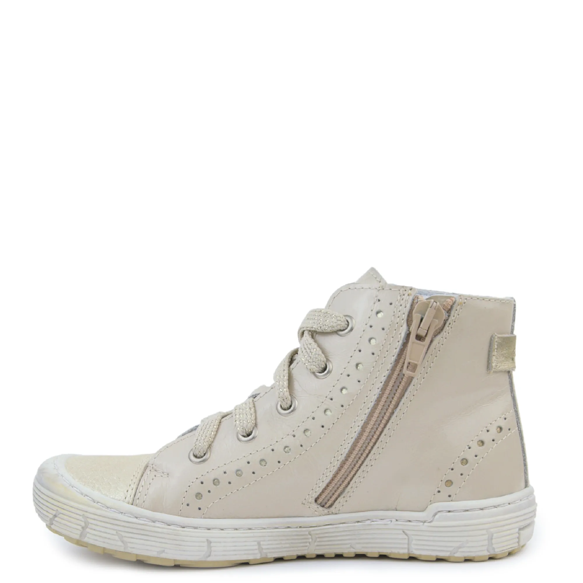 (2148D-3) Emel high sneaker beige gold