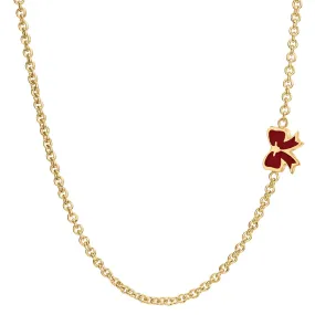 2mm Gold Enamel Bow Chain