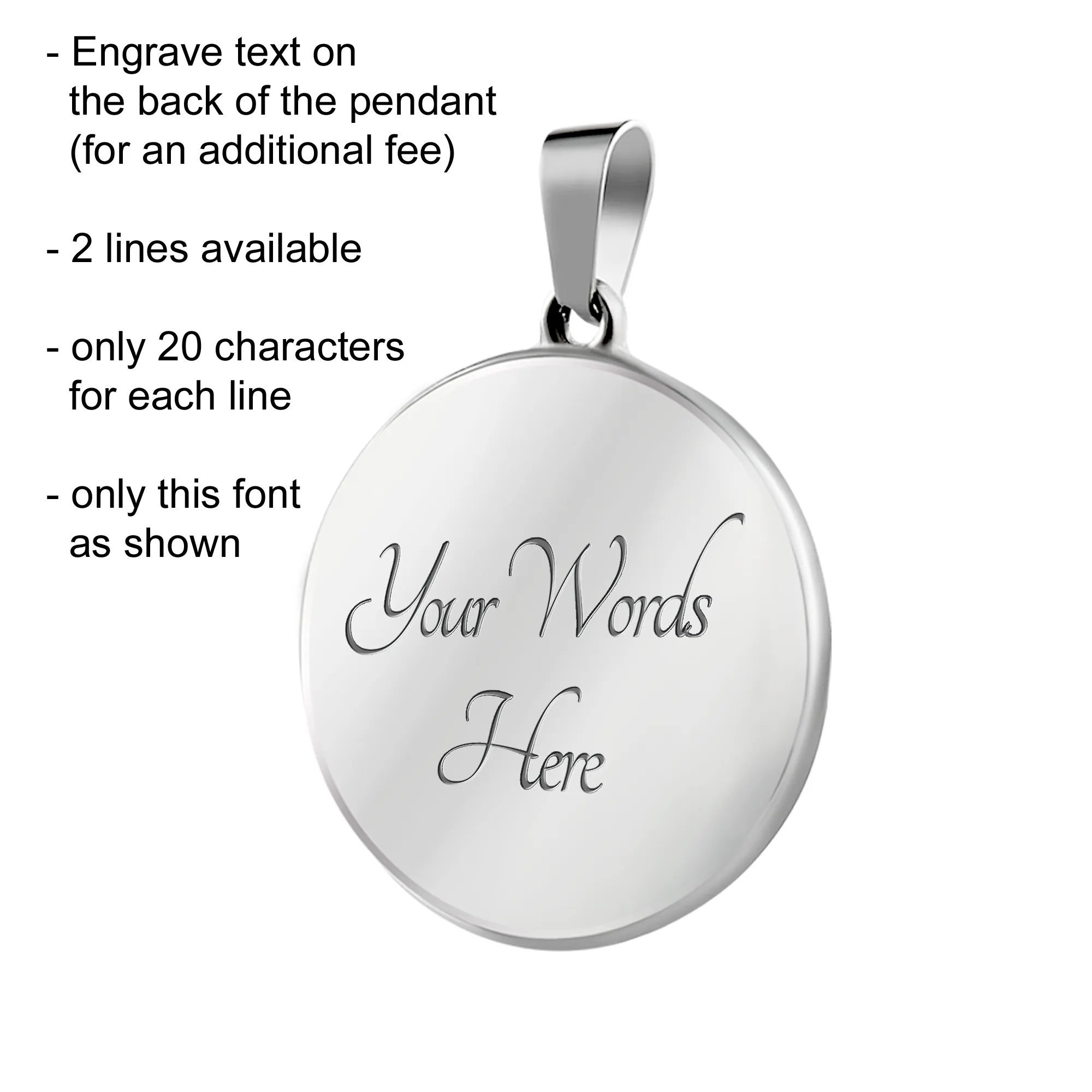 A Little Hug From Heaven Poem Custom Photo Round Pendant Necklace Remembrance Keepsake