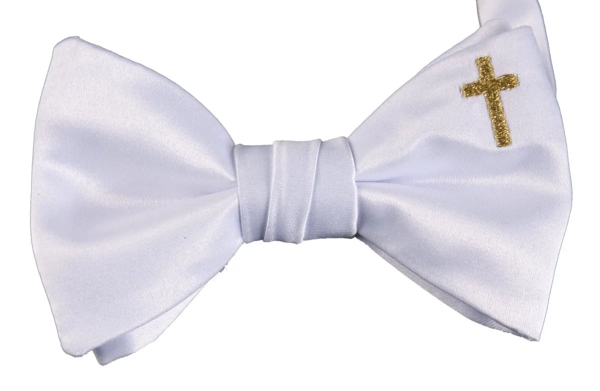 Adjustable Religious Cross Bow Tie for Boys | First Holy Communion