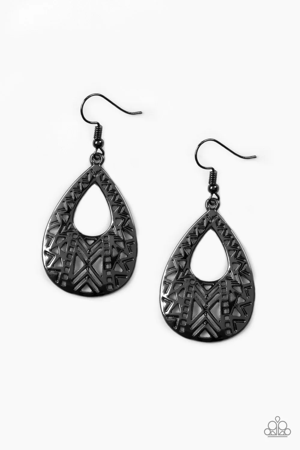 Alpha Amazon Black Earrings