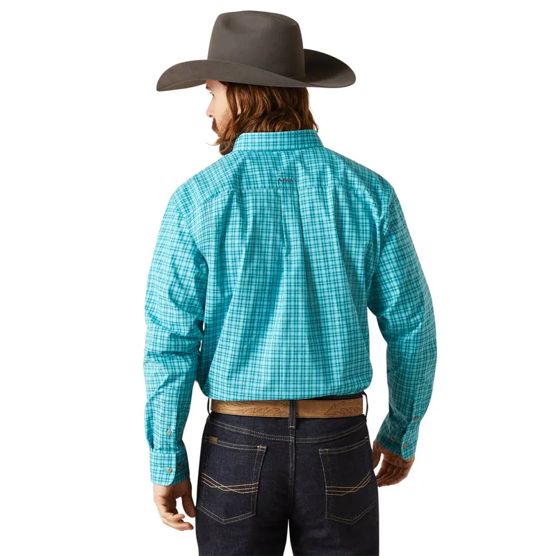 'Ariat' Men's Pro Series Brock Classic Fit Button Down - Blue Curacao