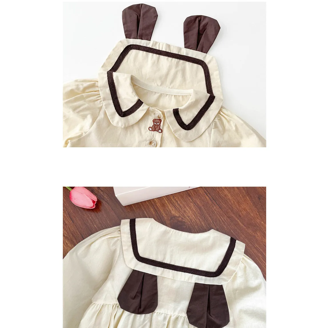 Baby Girls Solid Color Cartoon Rompers Wholesale 230828269