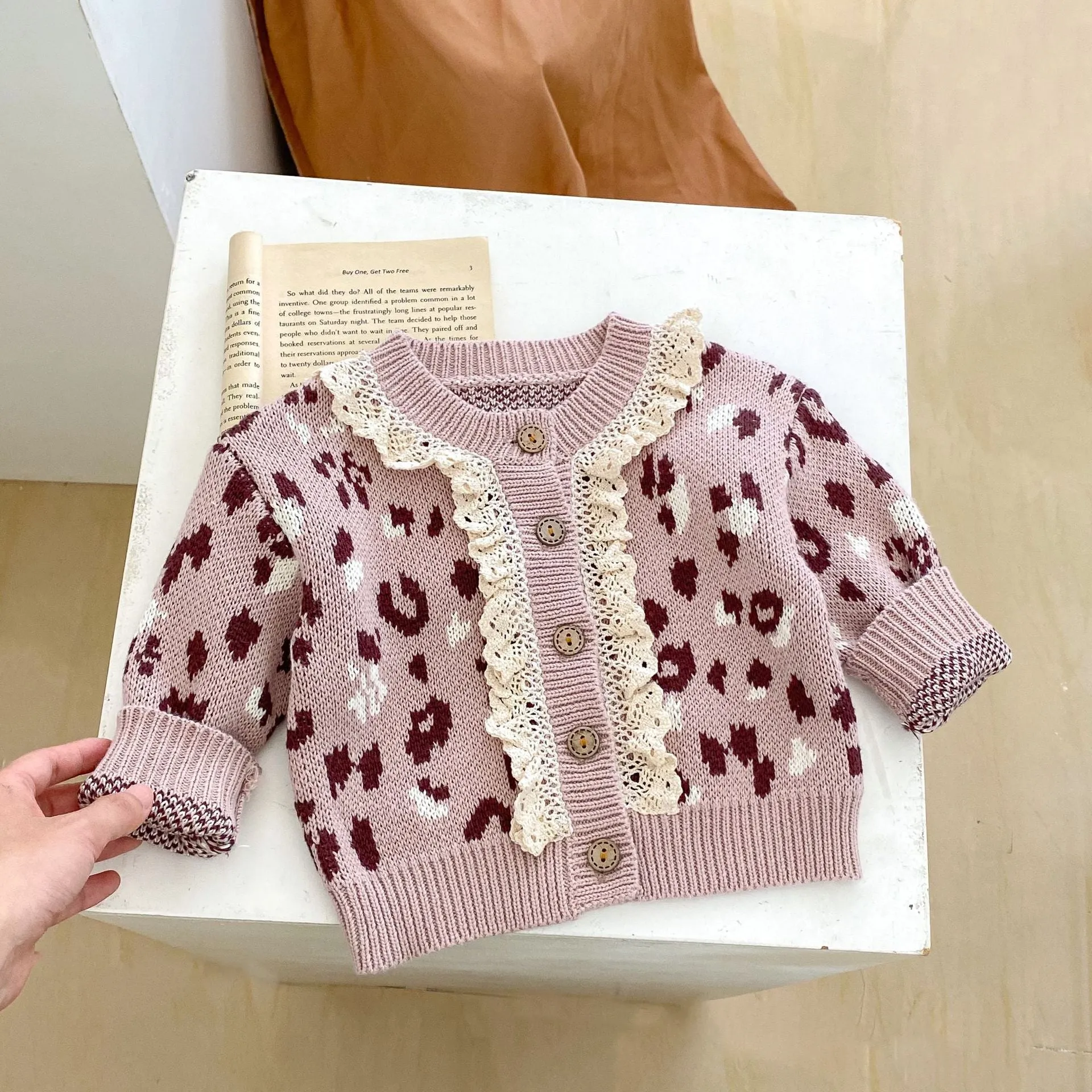 Baby Kid Girls Color-blocking Cardigan Wholesale 230828226