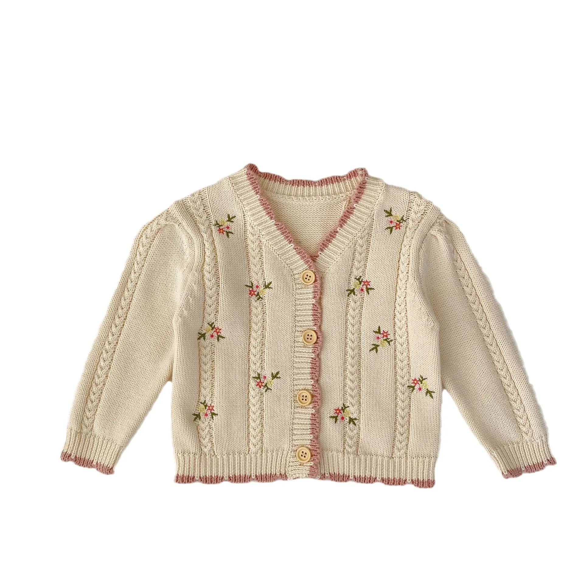 Baby Kid Girls Flower Embroidered Cardigan Wholesale 230828120