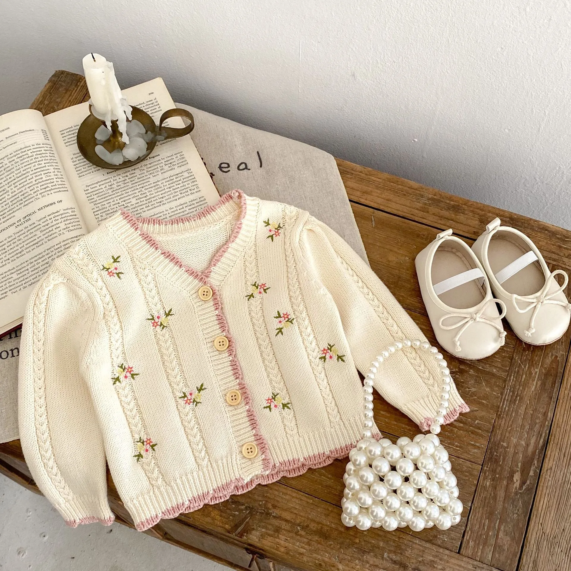 Baby Kid Girls Flower Embroidered Cardigan Wholesale 230828120