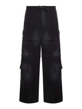 BALENCIAGA WIDE CARGO PANTS IN BLACK