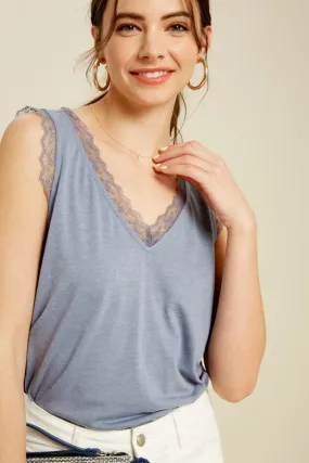 Basic Lined Sleeveless Top