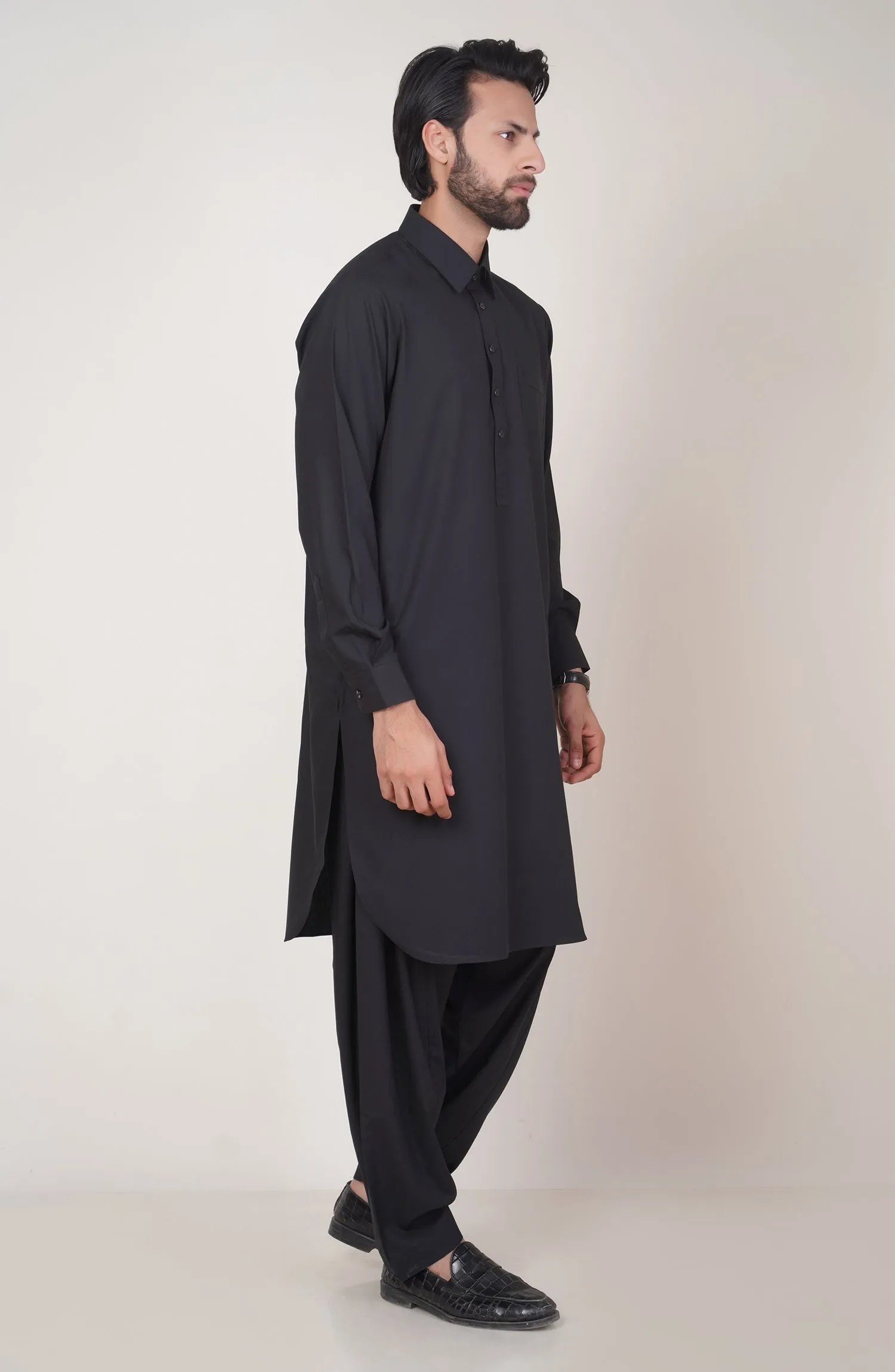 Basic Shirt Collar Shalwar Suit