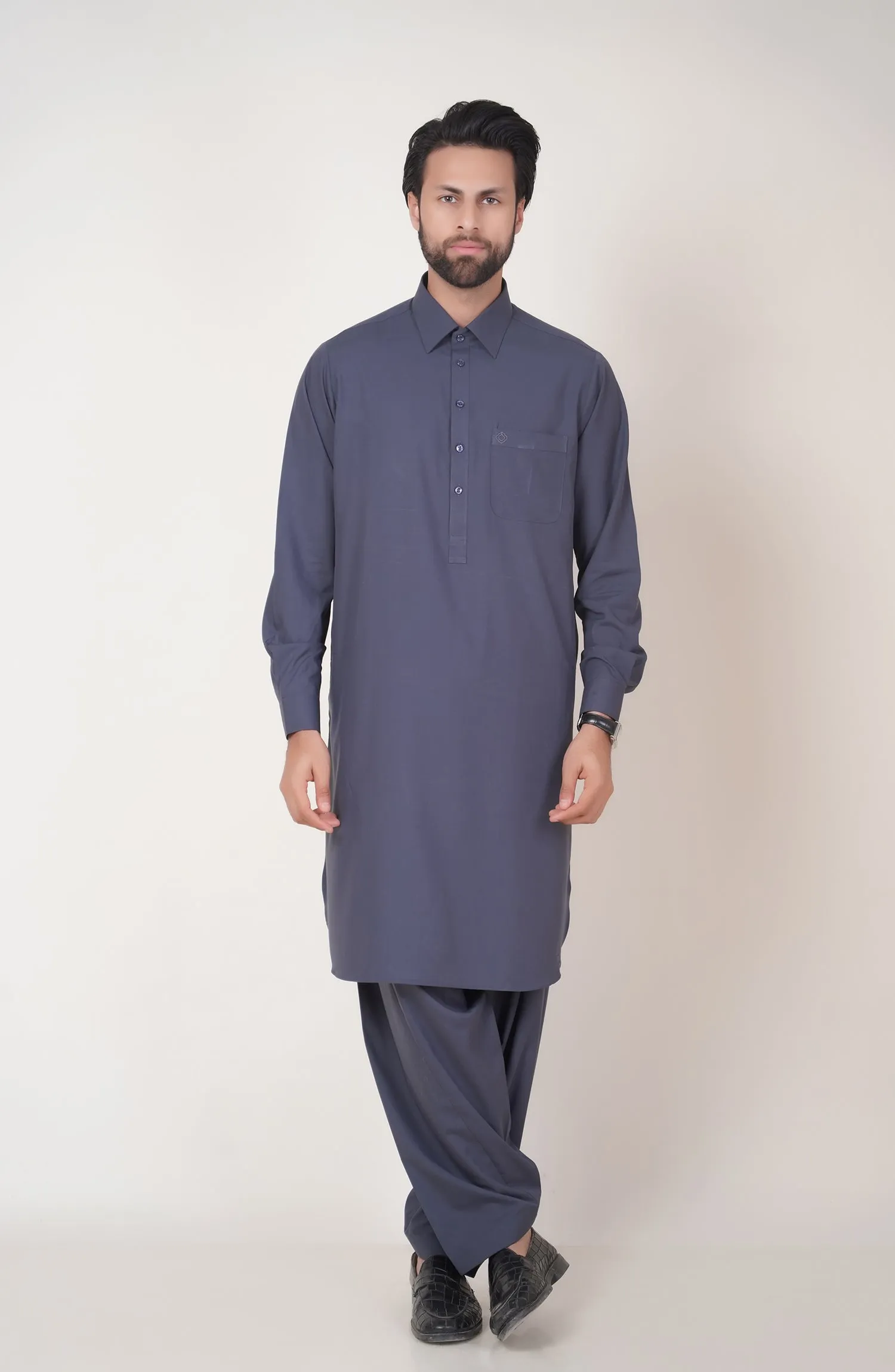 Basic Shirt Collar Shalwar Suit