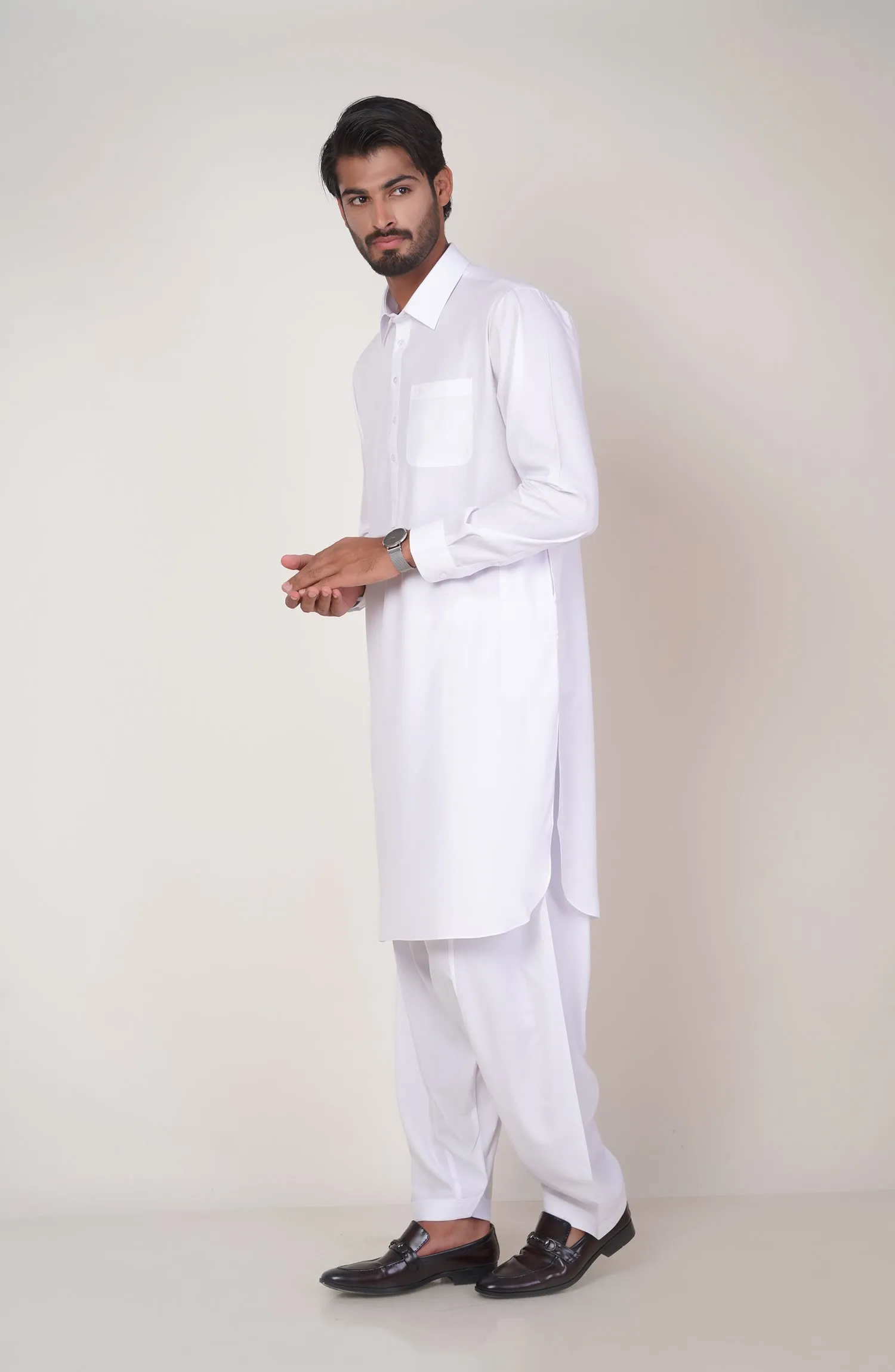 Basic Shirt Collar Shalwar Suit