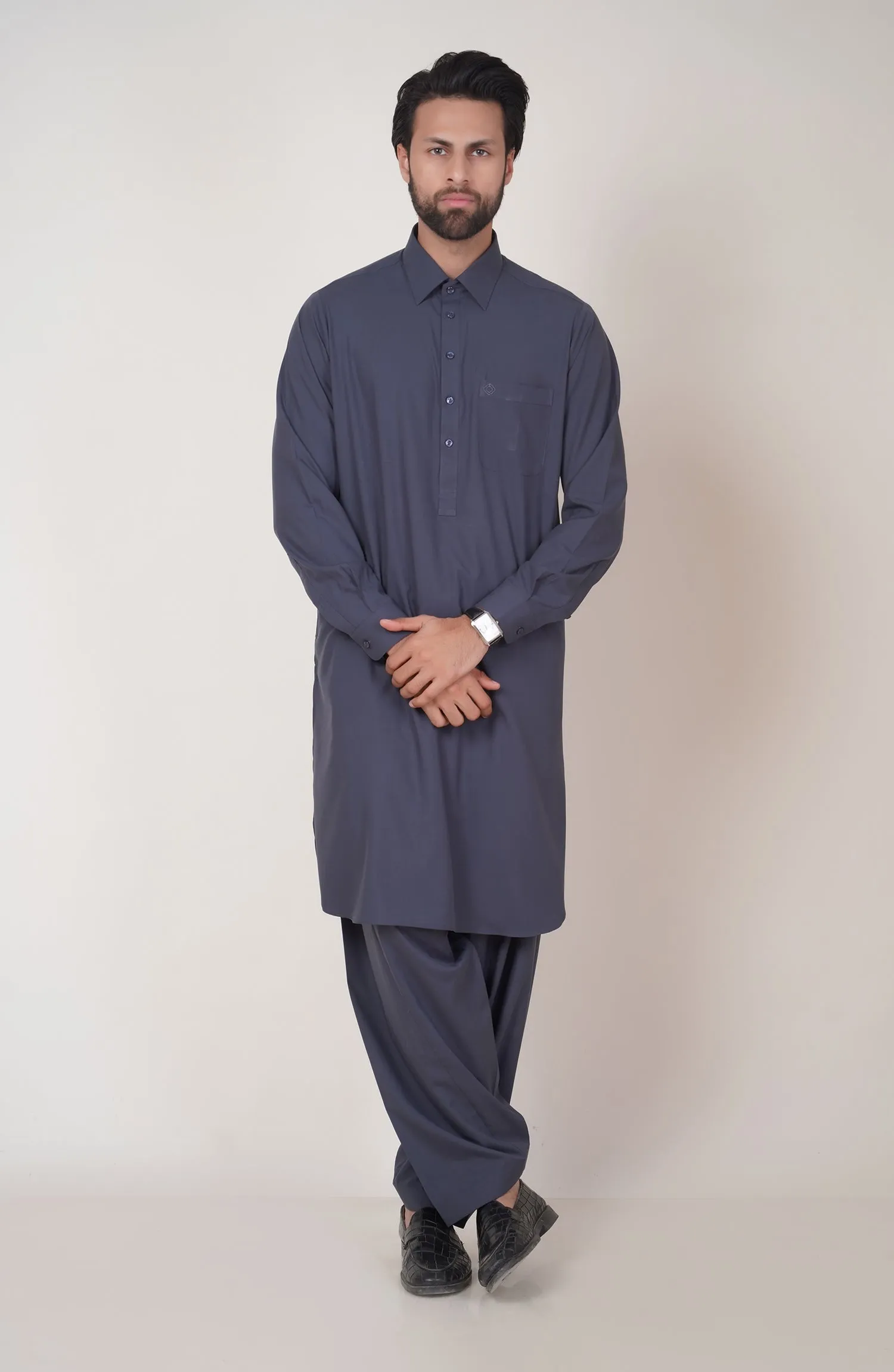 Basic Shirt Collar Shalwar Suit