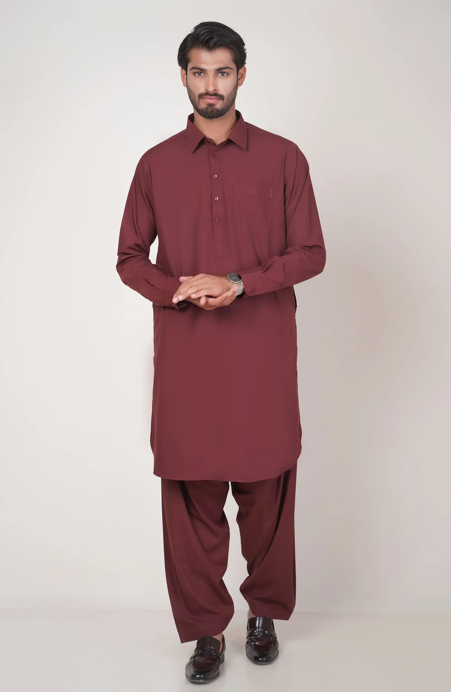 Basic Shirt Collar Shalwar Suit