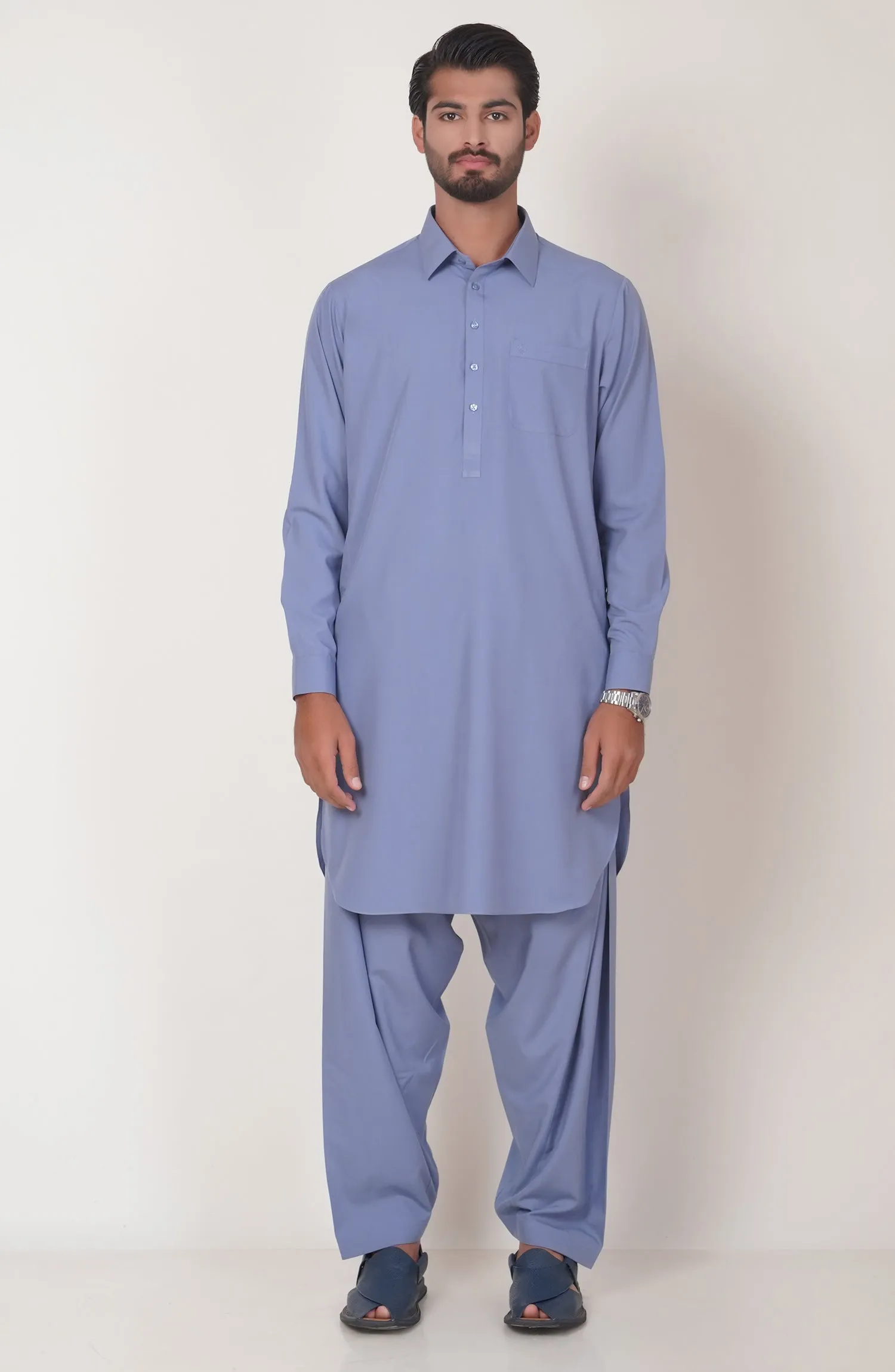 Basic Shirt Collar Shalwar Suit