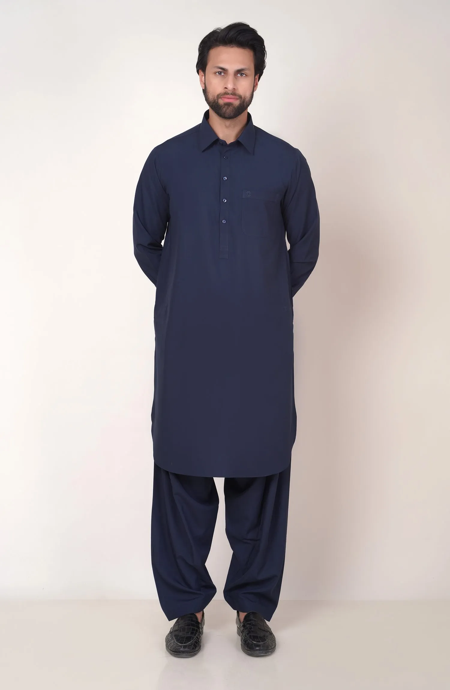 Basic Shirt Collar Shalwar Suit