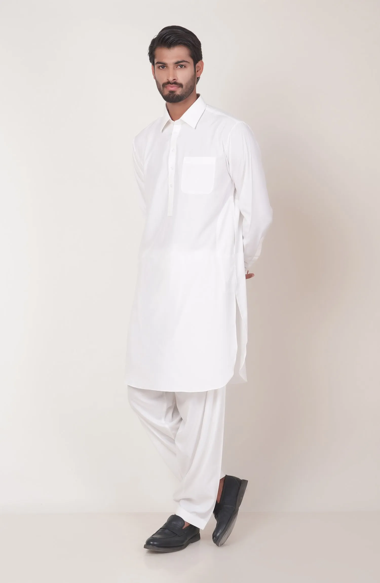 Basic Shirt Collar Shalwar Suit