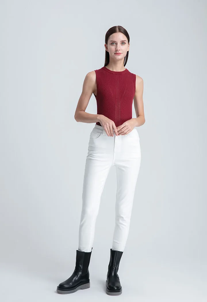 Basic Sleeveless Knitted Top