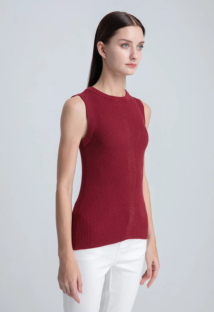 Basic Sleeveless Knitted Top