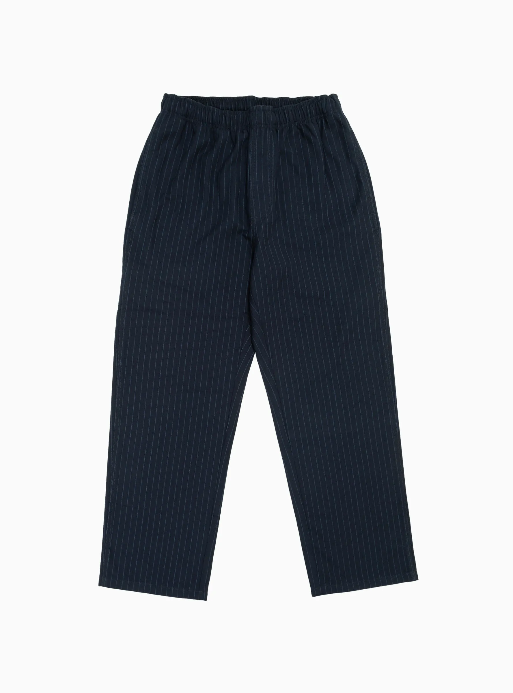 Beach Wool Trousers Navy Stripe