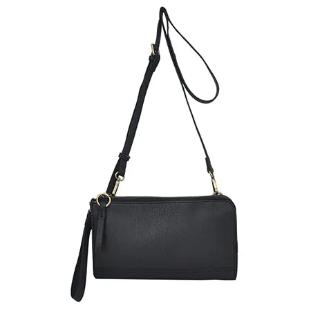 Black Faux Leather NGIL Crossbody/Wristlet