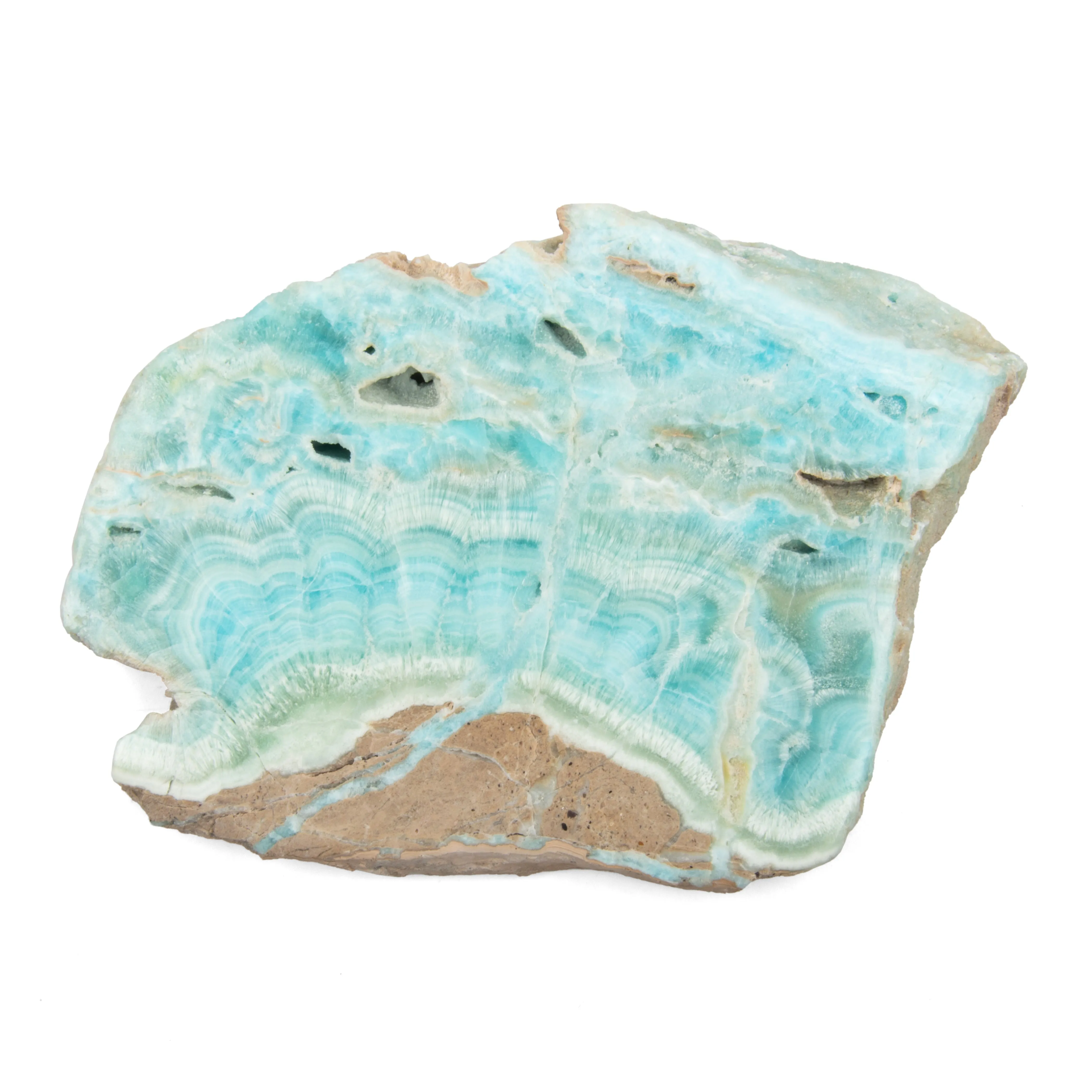 Blue Aragonite, Polished Slate