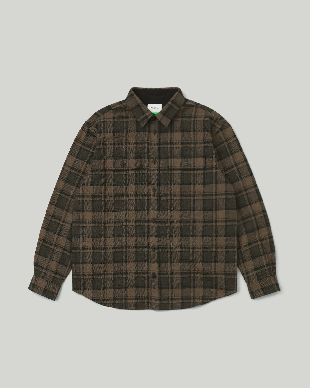 Brushed Plaid Shirt Brown