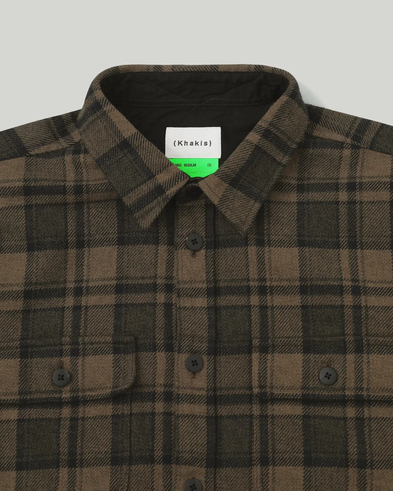 Brushed Plaid Shirt Brown