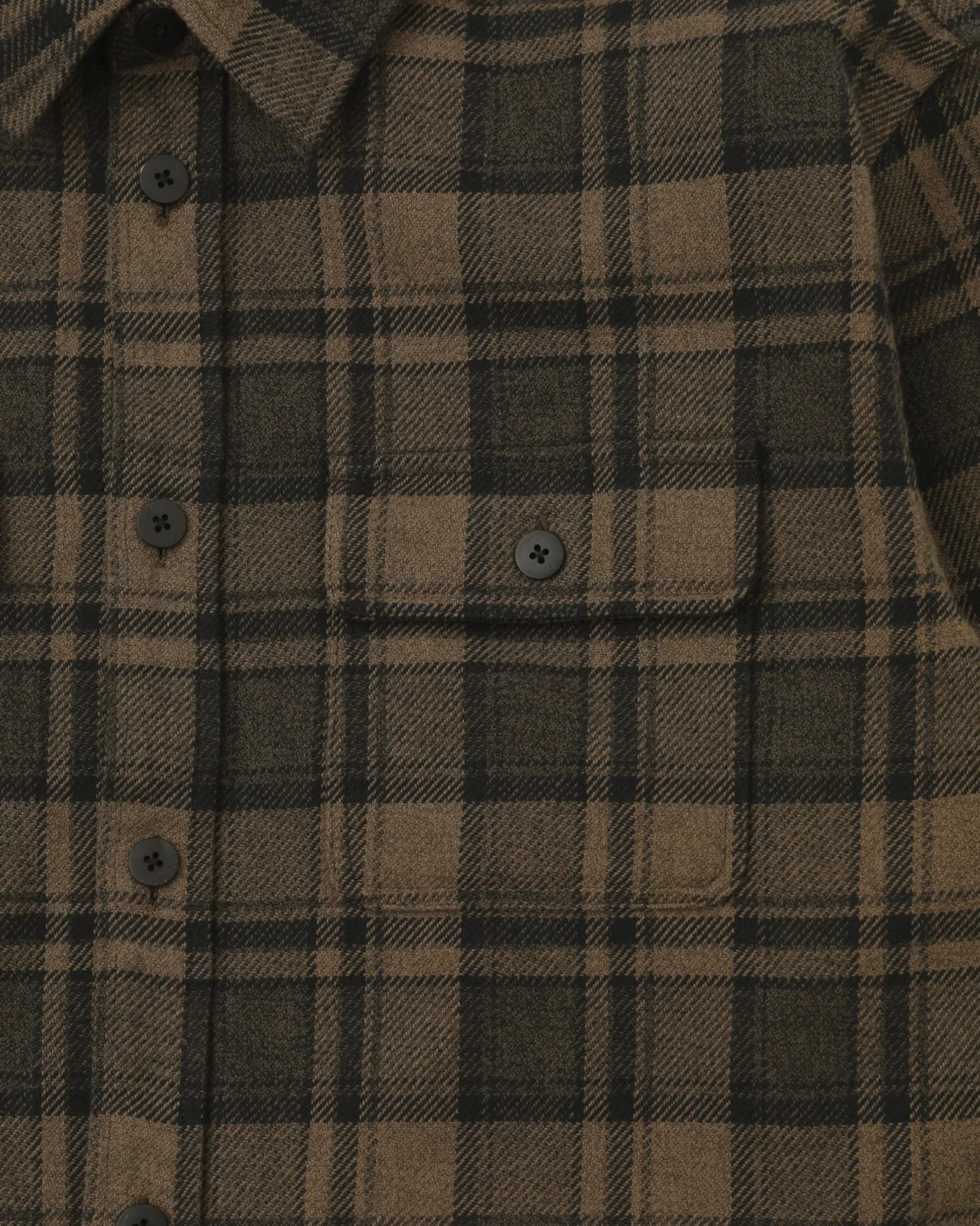 Brushed Plaid Shirt Brown