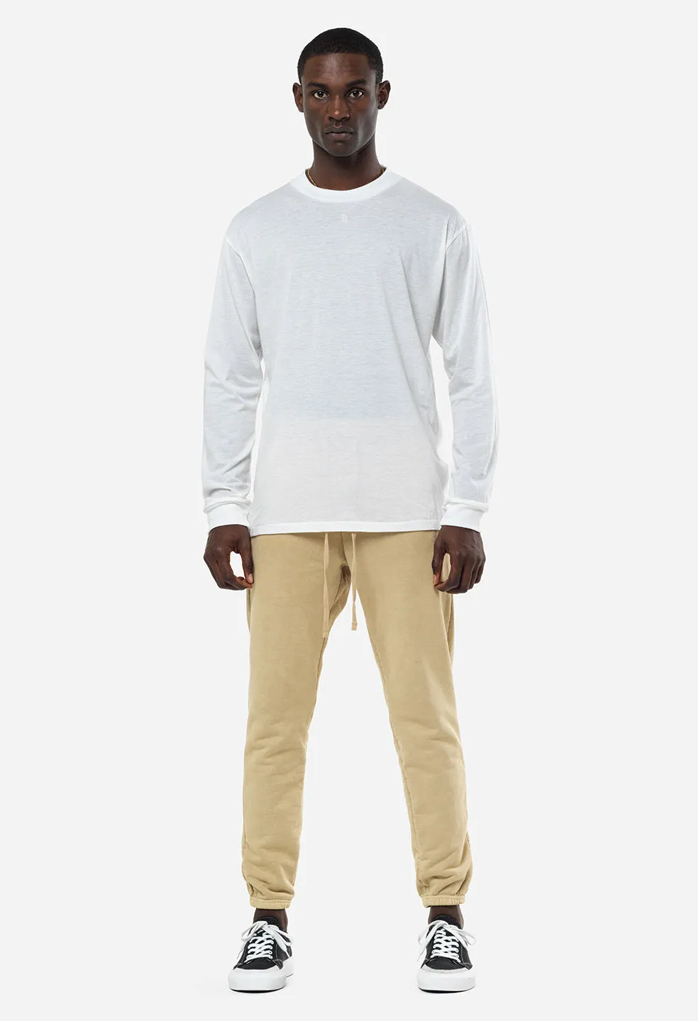 Cotton Cashmere Pullover / White