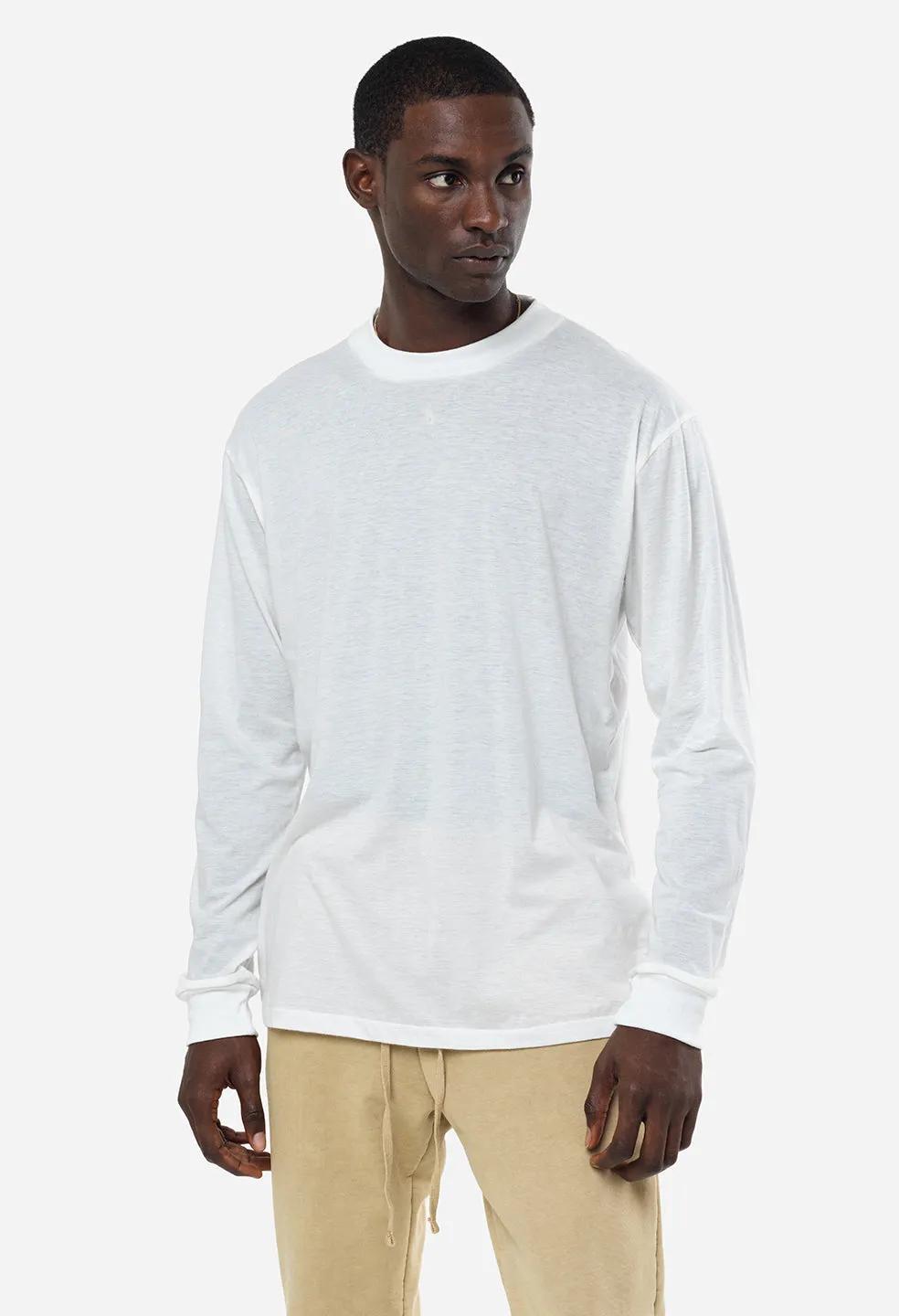 Cotton Cashmere Pullover / White