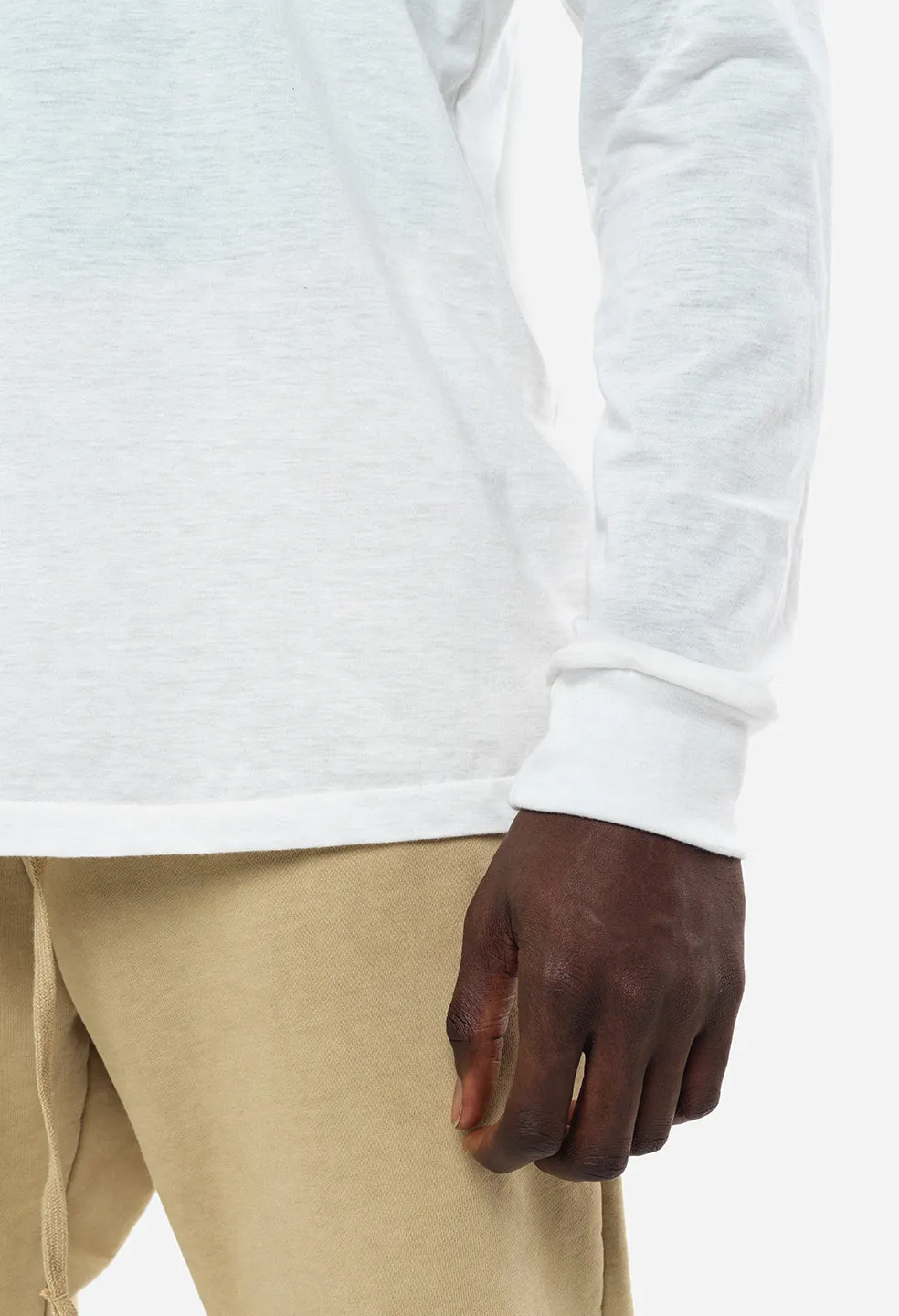 Cotton Cashmere Pullover / White