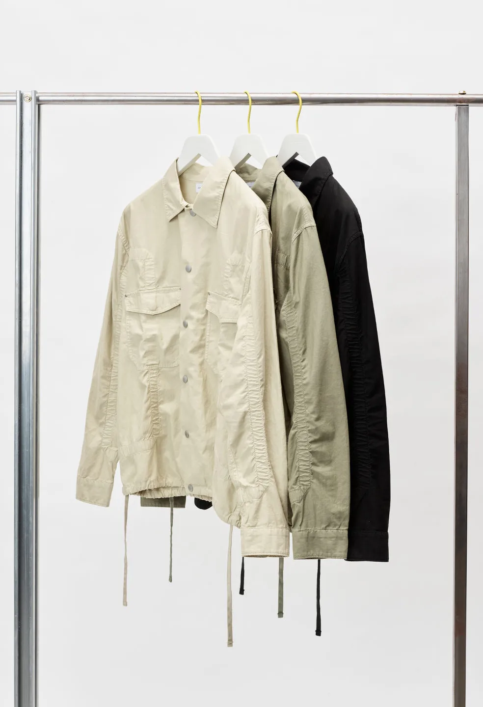 Cotton Poplin Frame Snap Overshirt / Olive