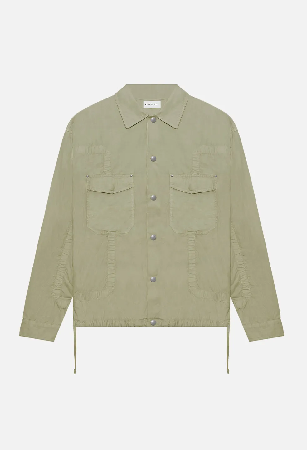 Cotton Poplin Frame Snap Overshirt / Olive