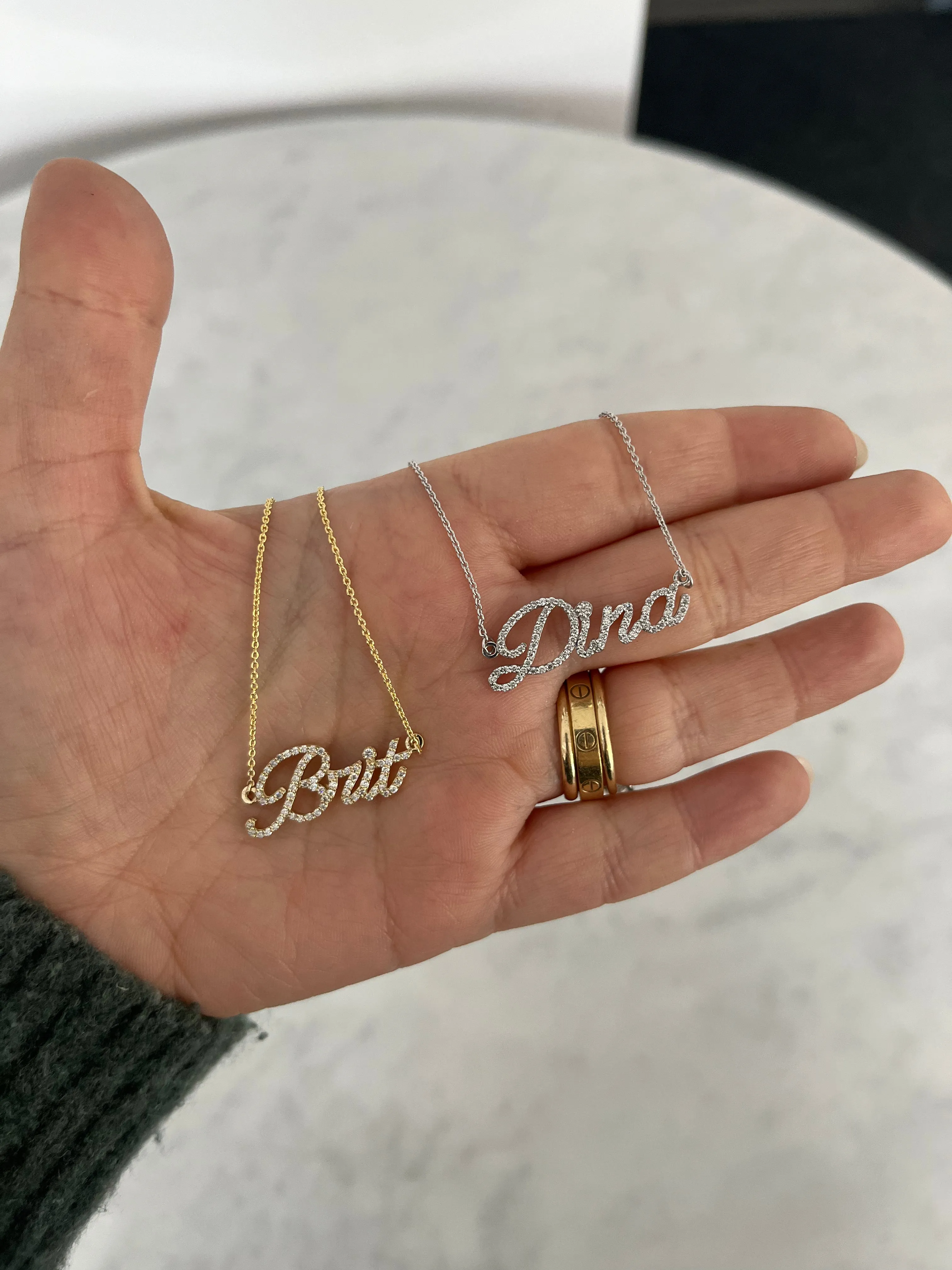 Custom Pavé Name Necklace