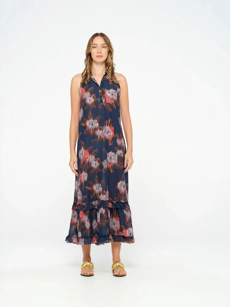 Cyprus Molly Cotton Dress in navy by Oneseason