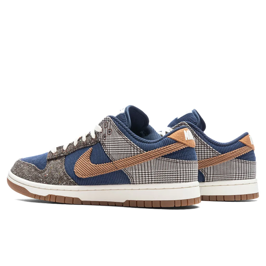 Dunk Low Retro Premium Tweed Corduroy - Midnight Navy/Ale Brown/Pale Ivory