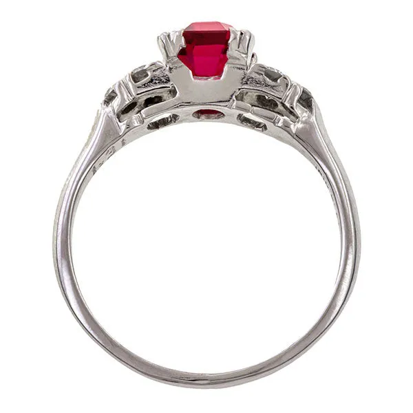 Estate Ruby & Diamond Ring, 1.31ct.