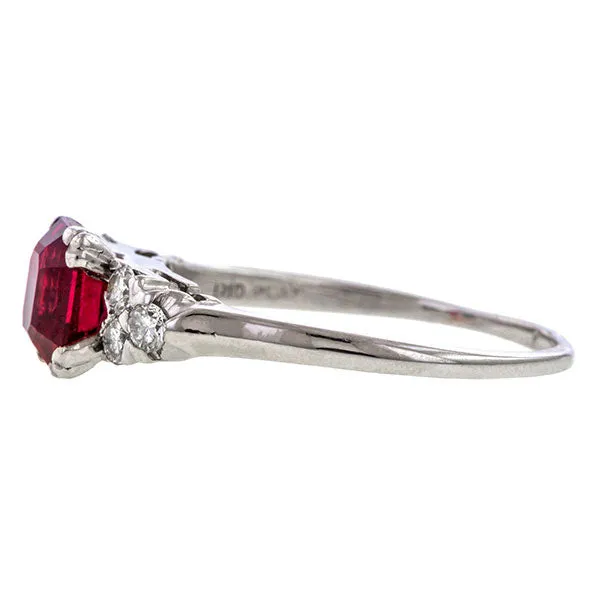 Estate Ruby & Diamond Ring, 1.31ct.