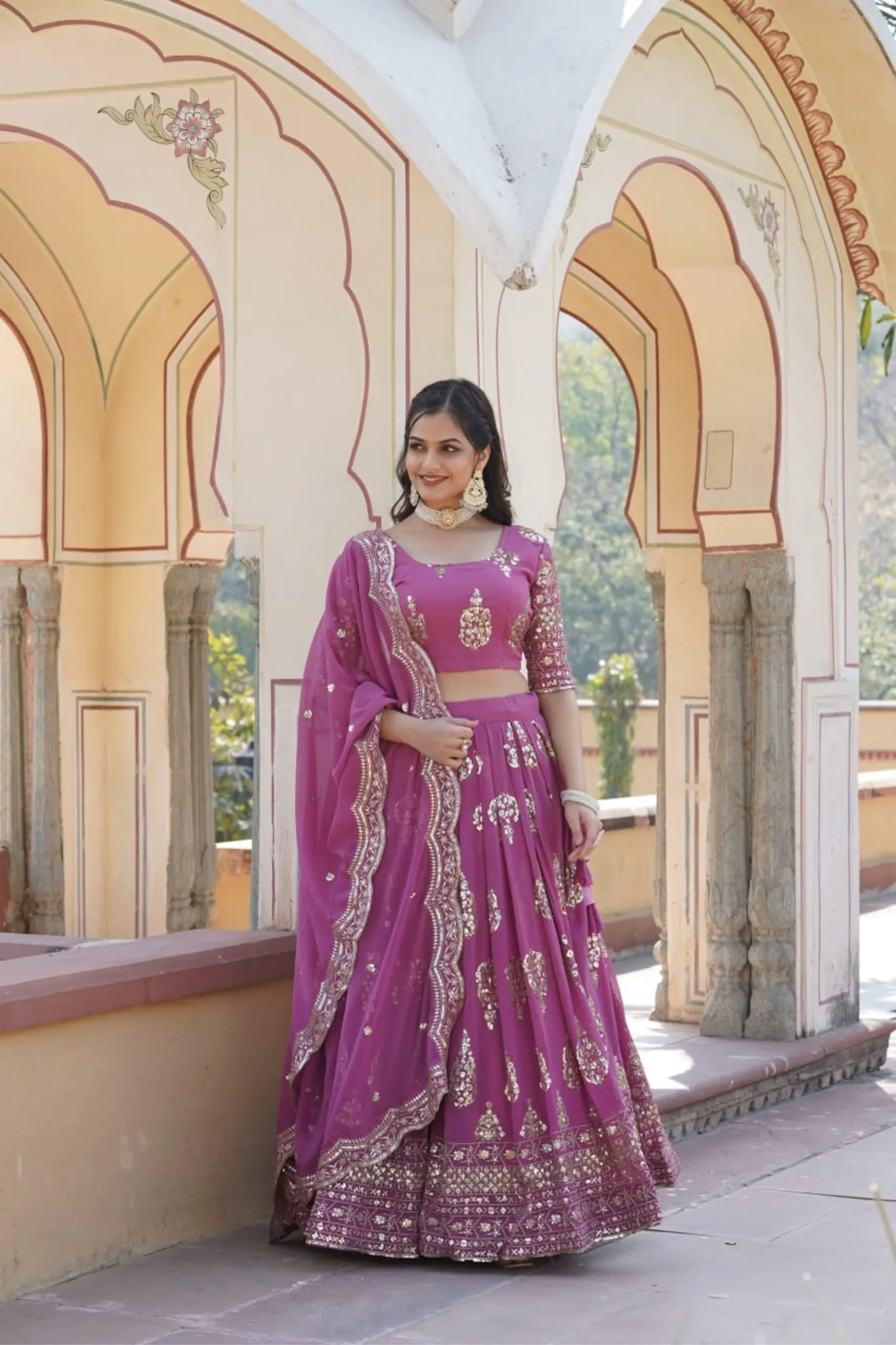 Ethnic Wardrobe Designer Embroidered Lehenga Choli