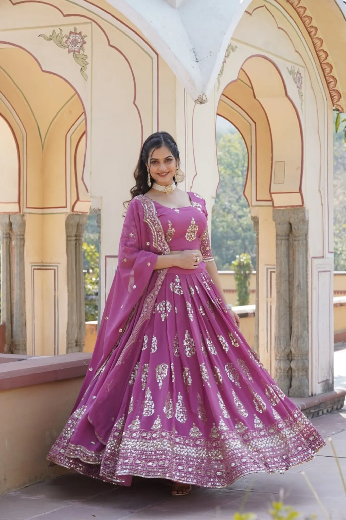 Ethnic Wardrobe Designer Embroidered Lehenga Choli