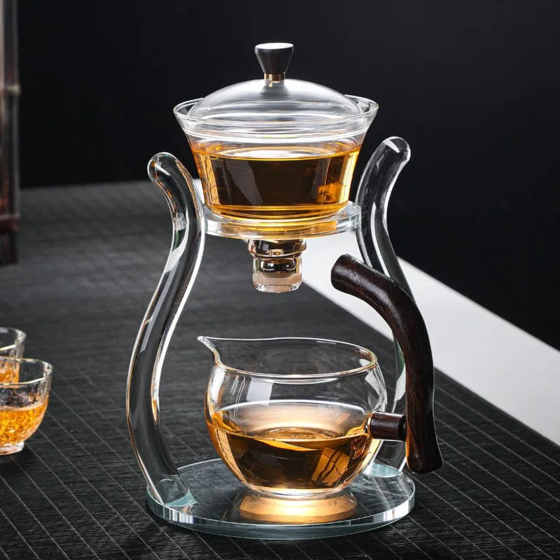 Fashionable Temperament Semi-automatic Glass Tea Set