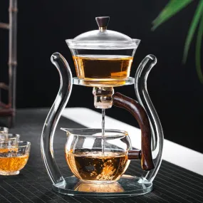 Fashionable Temperament Semi-automatic Glass Tea Set