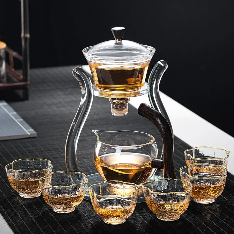 Fashionable Temperament Semi-automatic Glass Tea Set