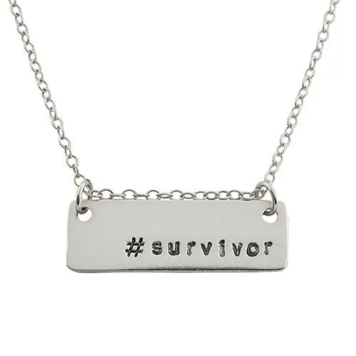 Fighter/Survivor Hashtag Necklace