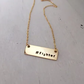 Fighter/Survivor Hashtag Necklace