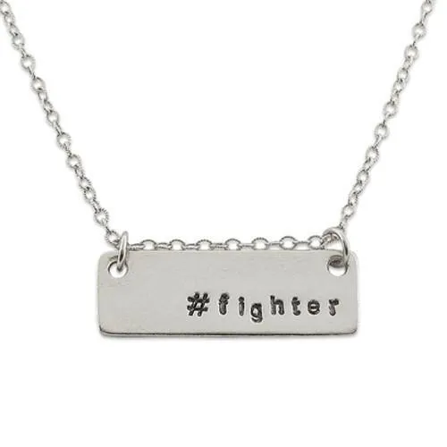 Fighter/Survivor Hashtag Necklace