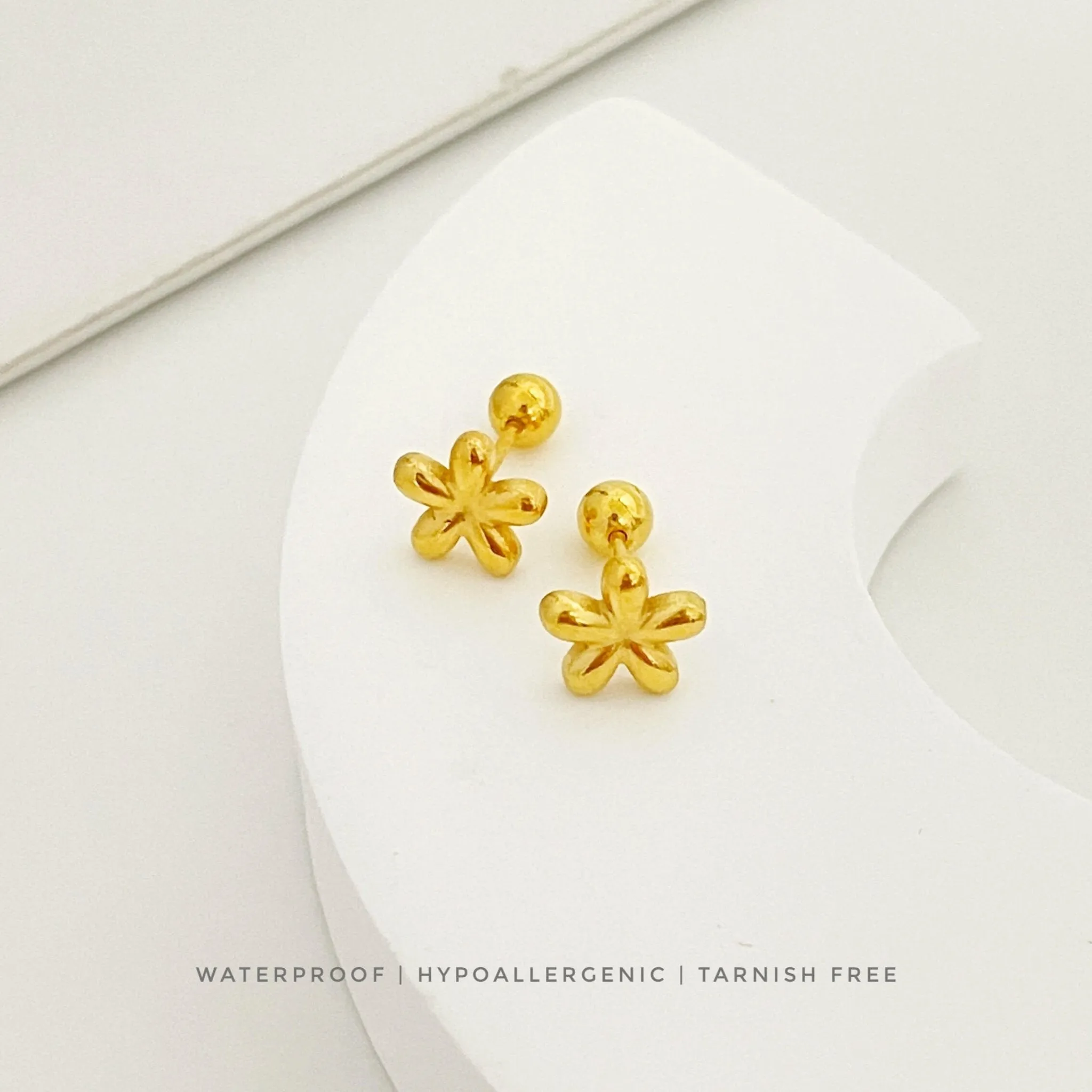 Flower Barbell Earring