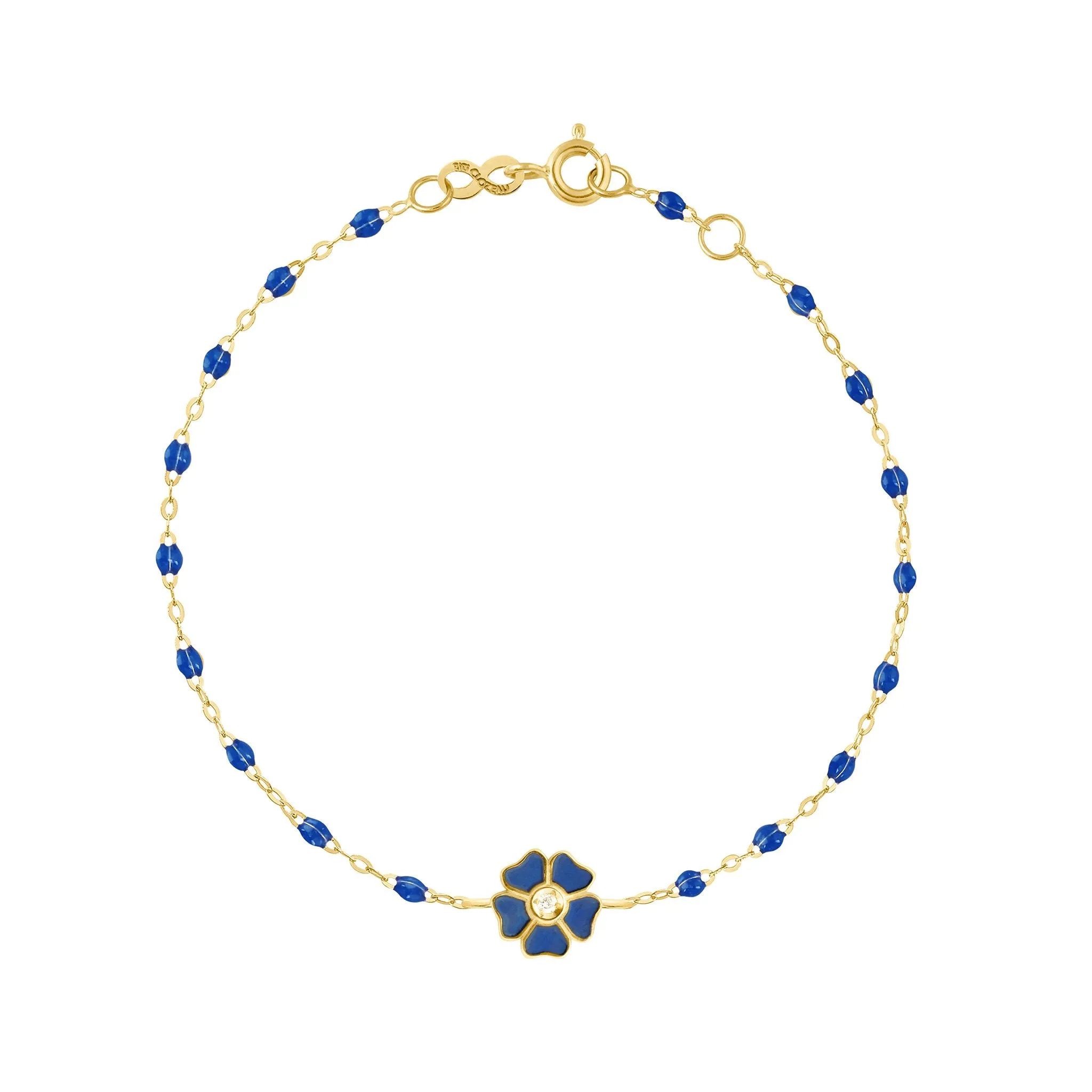 Flower Classic Gigi Lapis Diamond Bracelet, Yellow Gold, 6.7"