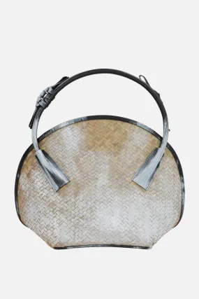 Fortune medium handbag in Bianchetto straw